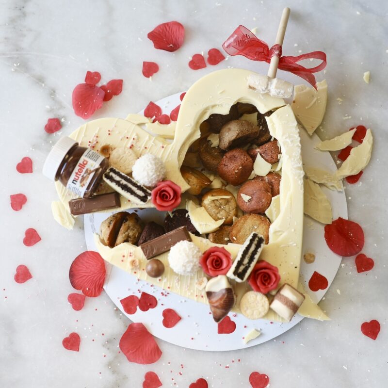Chocolate heart cookie smash (wit)
